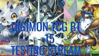 DIGIMON TCG: DMVDRAKES BT -15 sim testing (Gammamon, Leopardmon, Alphamon)!