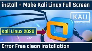 How to Install Kali Linux 2020.4 on vmware workstation Pro / Player 2020