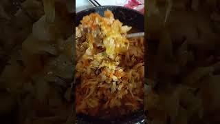 Тушёная капуста с грибами###