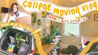 COLLEGE MOVE IN VLOG | Moving My Little Art Studio to School + Ikea Haul  (Studio Vlog 05)