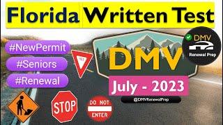 Florida DMV Written Test 2023 for Renewals, Seniors, and New Permit Practice Test