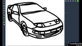 How to draw a 1991 Nissan 300ZX