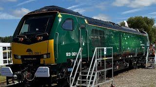 class 93 goes to rail live long marston rail industry show plus class 66 153 197 & more train action