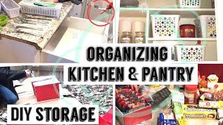 Kitchen & Pantry Clean With Me || Organize With Me || DIY Storage Hack