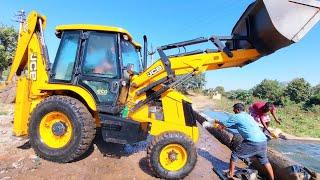 Jcb Washing with Fun | jcb machine washing in farm pond | washing video #jcb #jcbvideo #jcbgadi