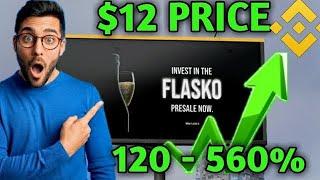 Flasko crypto price skyrocket more than xrp and binance coin. flasko coin presale price prediction