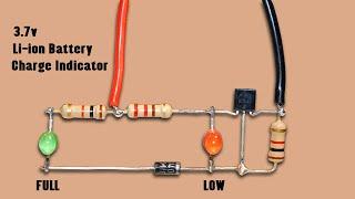 3.7v Lithium Battery Charge Full & Low Level Indicator