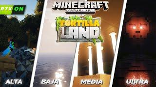 TOP 5 MEJORES SHADERS RTX de TORTILLALAND para MINECRAFT PE 1.18 | SHADERS Gama BAJA, MEDIA & ALTA 