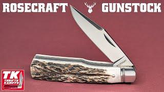 RoseCraft Blades Savage Creek Gunstock Stag Pocket Knife RCT014-ST