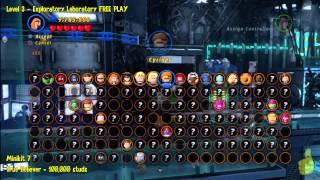 Lego Marvel Super Heroes: Lvl 3 Exploratory Laboratory - FREE PLAY (Minikits & Stan In Peril) - HTG