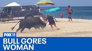 Bull attacks woman on Mexican beach near Cabo San Lucas