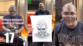 Drawing strangers realistically in NYC and giving it to them!! (INSANE REACTIONS!)