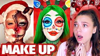 НОВОГОДНИЙ СТРАННЫЙ МАКИЯЖ ИЗ ТИК ТОКА! ТАКОГО Я ЕЩЁ НЕ ВИДЕЛА! Makeup On TikTok