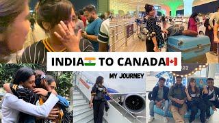 INDIATO CANADA| airport vlog ️ | flight experience and some emotions | Manvi Gangwani