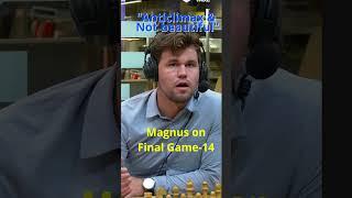 "Anti-climax, Not Beautiful, Gukesh not done enough" Magnus on Game-14 world chess championship 2024