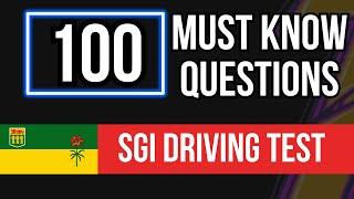 Saskatchewan Driving Test SGI 2024 (100 Must Know Questions)