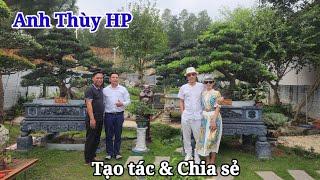 Trực tiếp xem anh Thùy HP chỉnh sửa các tác phẩm Tùng La hán cho NV An Tây  garden