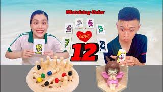 Hoa Leo play matching Color: wooden stick and dice so cute