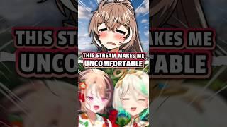 The stream just started, but Mumei already feels uncomfortable...