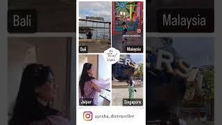 #TravelWithAyesha ️ | Ayesha Saifi Trending #bali #malaysia #jaipur  #singapore #ayeshasaifi