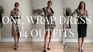 One Wrap Dress Styled 14 Ways | Styling Versatile Closet Essentials