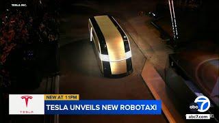 Elon Musk unveils Tesla's 'Cybercab' robotaxi