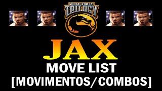 Mortal Kombat Trilogy (PS1) - Jax Move List [Movimentos/Combos]