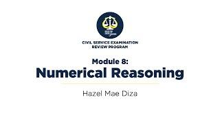 Module 8 of 9: Numerical Reasoning, Part 1 (Batas for Every Juan)