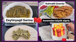 Saglikli Kahvalti önerisi Zeytin yagli Sarma Annemden büyük ev hediyesi️ | Günlük vlog