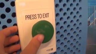 Press To Exit Button That Opens The Door That You Must Press To Open It At Geelong Library