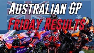 2024 Australian  MotoGP Practice Results |   Motogp News 2024