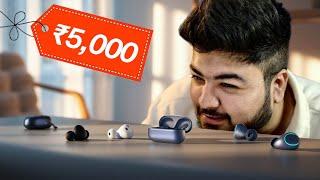 Top 5 TWS Earbuds Under ₹5000 in 2025!  Best Budget Wireless Earbuds  #tws  #earbuds #budgettech