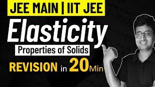 Elasticity | Properties of Solids | Complete REVISION for JEE Physics | Mohit Sir (IIT KGP)