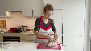 Breaking down a whole chicken into nourishing broth