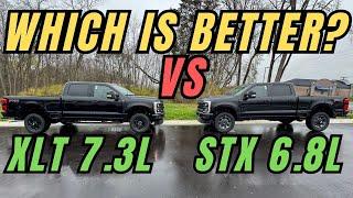 2024 Ford F-350 STX vs XLT | 6.8L vs 7.3l Godzilla | Interior & Exterior comparison and overview