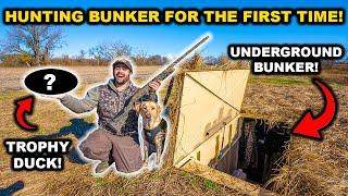 Duck Hunting INSIDE the UNDERGROUND BUNKER BLIND for the FIRST TIME!!! (Catch Clean Cook)