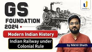 INDIAN RAILWAY under Colonial Rule | Modern India | GS Foundation Course 2024 I Nikhil Sheth