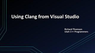 Using Clang from Visual Studio