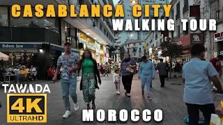 CASABLANCA City walking tour - Casablanca Morocco 4K UHD