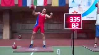 The international military championship Astana 2012 Ivan Denisov snatch 32 kg kettlebell 227 r.MP4