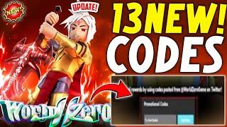 TODAY!! CODESWORLD ZERO CODES NOVEMBER 2024 - ROBLOX WORLD ZERO CODES 2024 - CODES WORLD ZERO