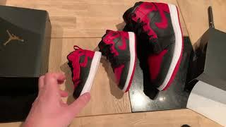 Air Jordan 1 Mid Bred Kids TD / PS & Mens Comparison