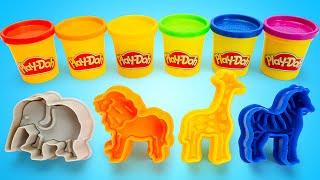 Learning and Creating with Play Doh | Colorful Fun with Animals for Kids 