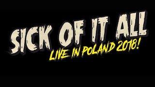 SICK OF IT ALL - LIVE IN POLAND 2018! | 21 August @ U Bazyla | Poznan