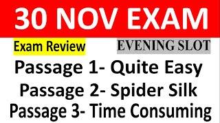 30 November Ielts exam evening slot answers and review,30 November exam listening & reading answer