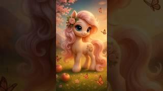 Bella the magical pony walks through a fairytale meadow  Pure magic!"#MagicalPony #youtubeshorts