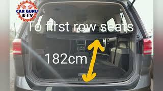 VW TOURAN 7 Seater,  2015 - present, boot dimensions in centimeters @CarGuruDIY #CarGuruDIY