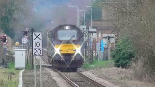 DRS 68018 "VIGILANT" + 68004 "RAPID" heading for sizewell 16/1/25