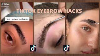 TIKTOK EYEBROW HACKS AND TUTORIALS | Aesthetic eyebrow tutorials tiktok compilation (2020)