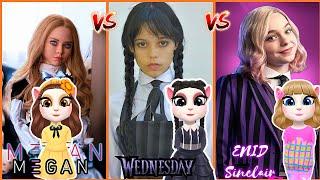 Wednesday Addams vs Enid Sinclair vs M3gan doll 🪆 my Talking Angela 2 cosplay makeover New Update